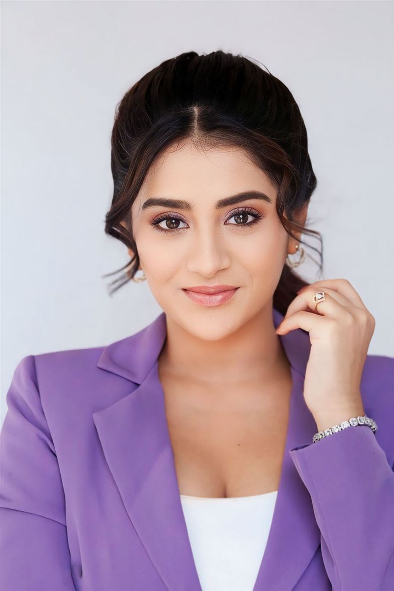 Telugu Actress Rashi Singh in Violet Coat